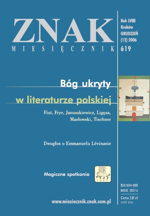 Miesięcznik „Znak”: Bóg ukryty w literaturze polskiej. Numer 619 (grudzień 2006)