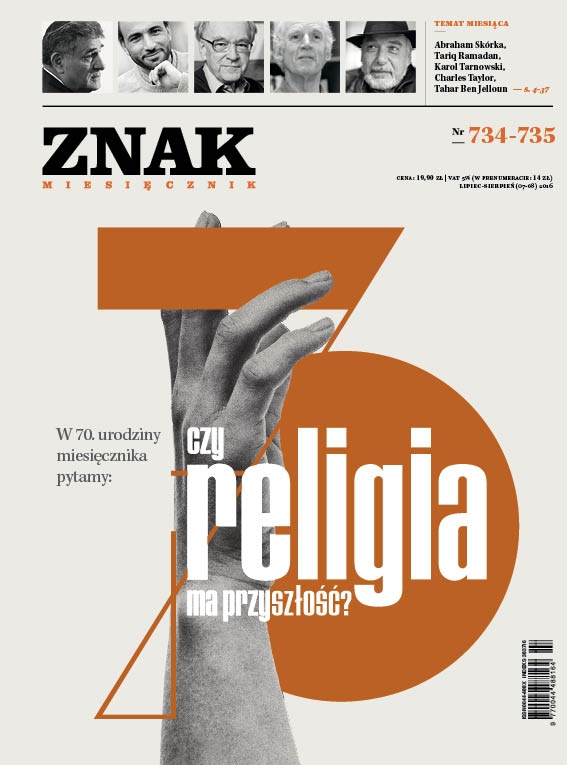 Miesięcznik "ZNAK", lipiec-sierpień 2016, nr 734-735