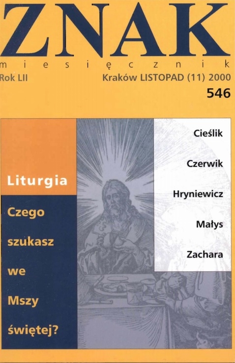 Miesięcznik „Znak”: Liturgia. Numer 546 (listopad 2000)