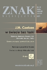 Miesięcznik „Znak”: J.M. Coetzee w świecie bez łaski. Numer 631 (grudzień 2007)